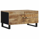 vidaXL tömör mangófa és szerelt fa dohányzóasztal 80 x 50 x 40 cm