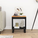 vidaXL tömör akácfa és szerelt fa dohányzóasztal 40 x 31 x 46 cm