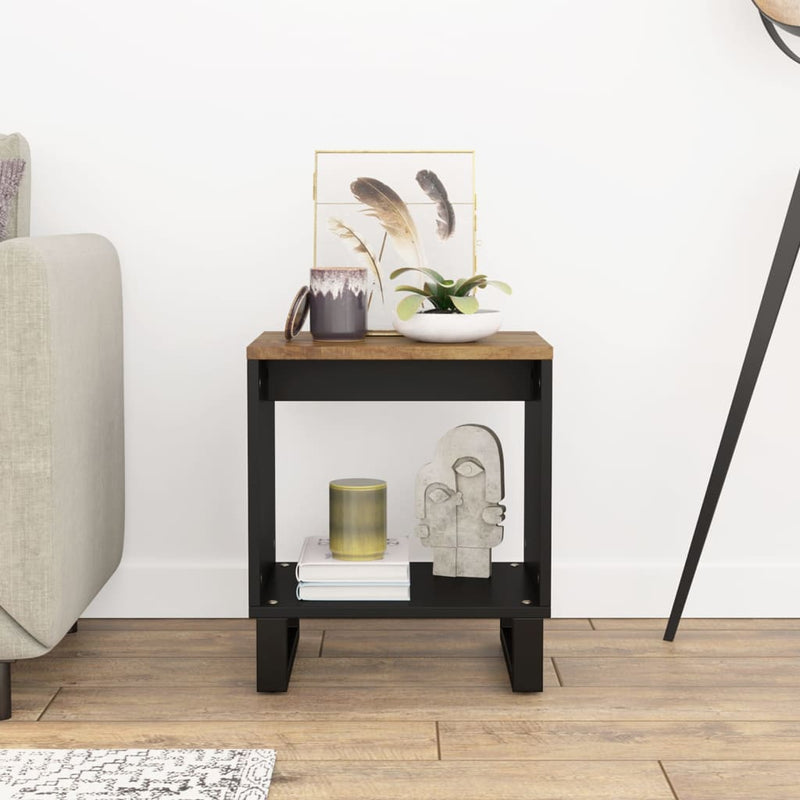 vidaXL tömör mangófa és szerelt fa dohányzóasztal 40 x 31 x 46 cm