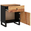 vidaXL tömör akácfa és szerelt fa éjjeliszekrény 50 x 33 x 60 cm