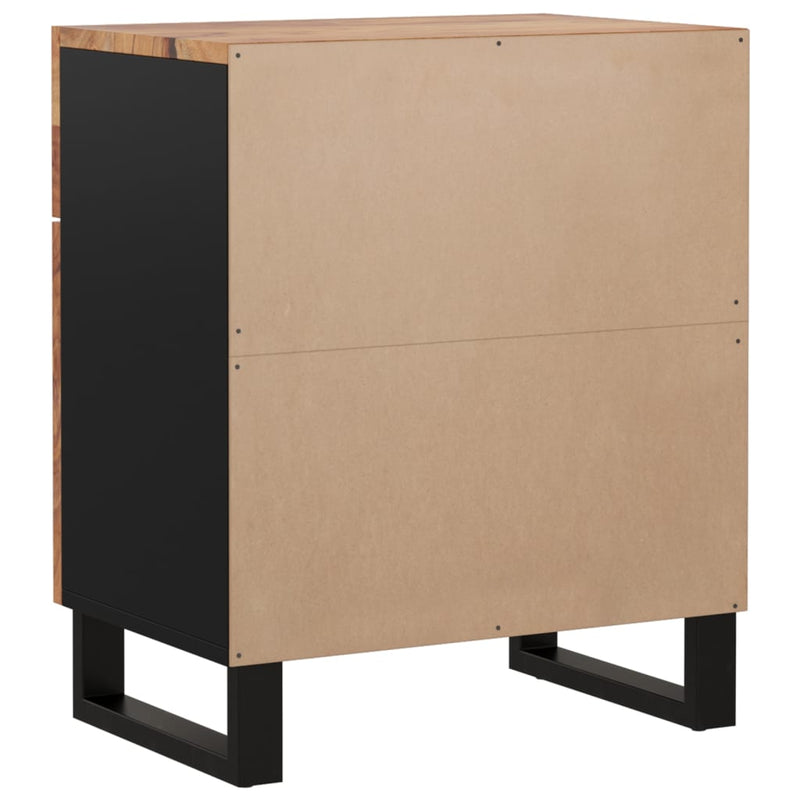 vidaXL tömör akácfa és szerelt fa éjjeliszekrény 50 x 33 x 60 cm