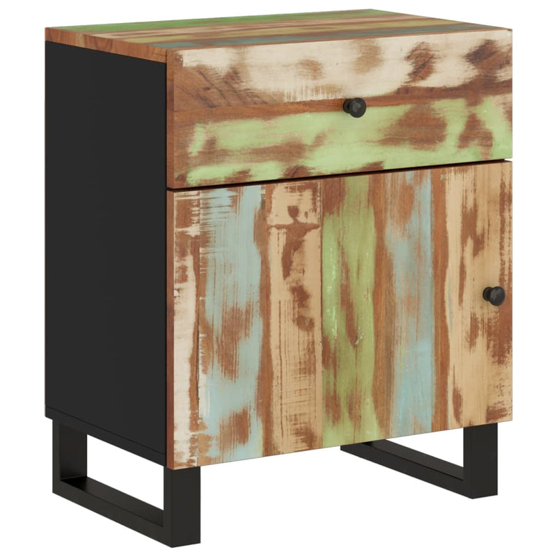 vidaXL tömör újrahasznosított és szerelt fa éjjeliszekrény 50x33x60 cm