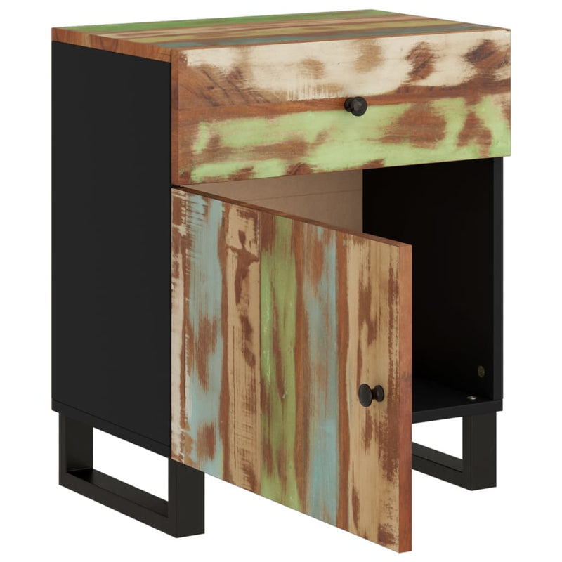 vidaXL tömör újrahasznosított és szerelt fa éjjeliszekrény 50x33x60 cm