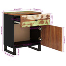 vidaXL tömör újrahasznosított és szerelt fa éjjeliszekrény 50x33x60 cm