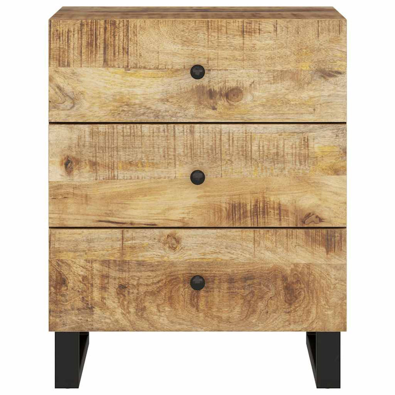 vidaXL tömör mangófa és szerelt fa éjjeliszekrény 50 x 33 x 62 cm