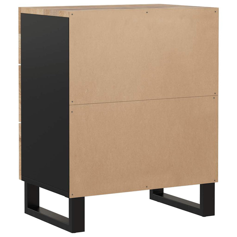 vidaXL tömör mangófa és szerelt fa éjjeliszekrény 50 x 33 x 62 cm