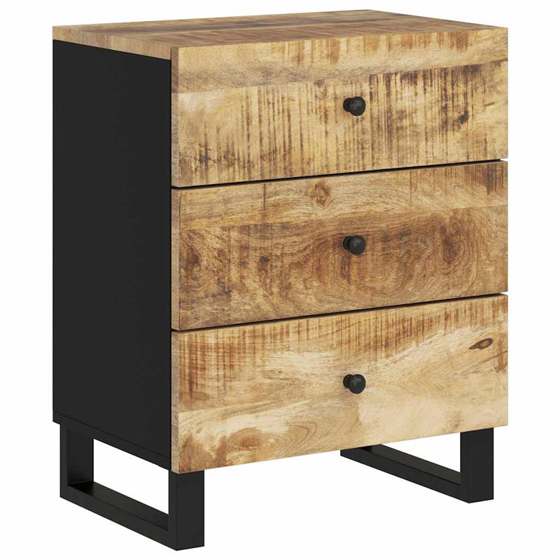 vidaXL tömör mangófa és szerelt fa éjjeliszekrény 50 x 33 x 62 cm