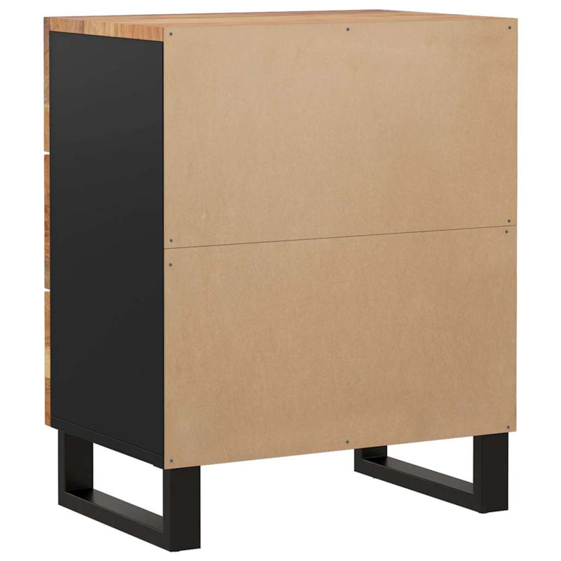 vidaXL tömör akácfa és szerelt fa éjjeliszekrény 50 x 33 x 62 cm