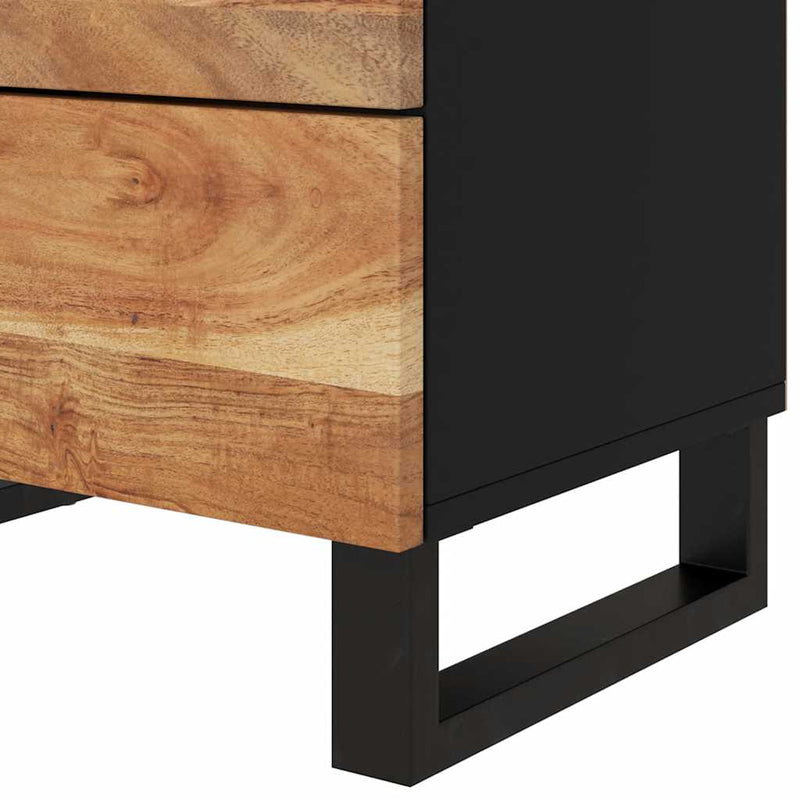 vidaXL tömör akácfa és szerelt fa éjjeliszekrény 50 x 33 x 62 cm