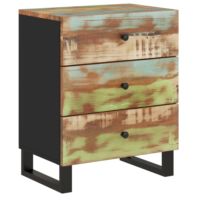 vidaXL tömör újrahasznosított és szerelt fa éjjeliszekrény 50x33x62 cm