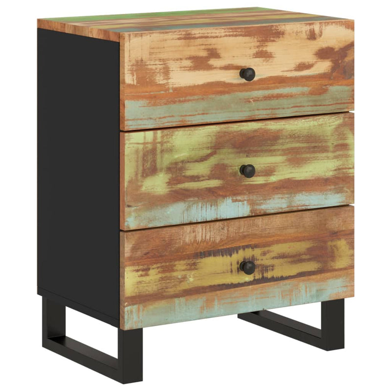 vidaXL tömör újrahasznosított és szerelt fa éjjeliszekrény 50x33x62 cm