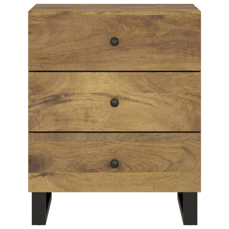 vidaXL tömör mangófa és szerelt fa éjjeliszekrény 50 x 33 x 62 cm