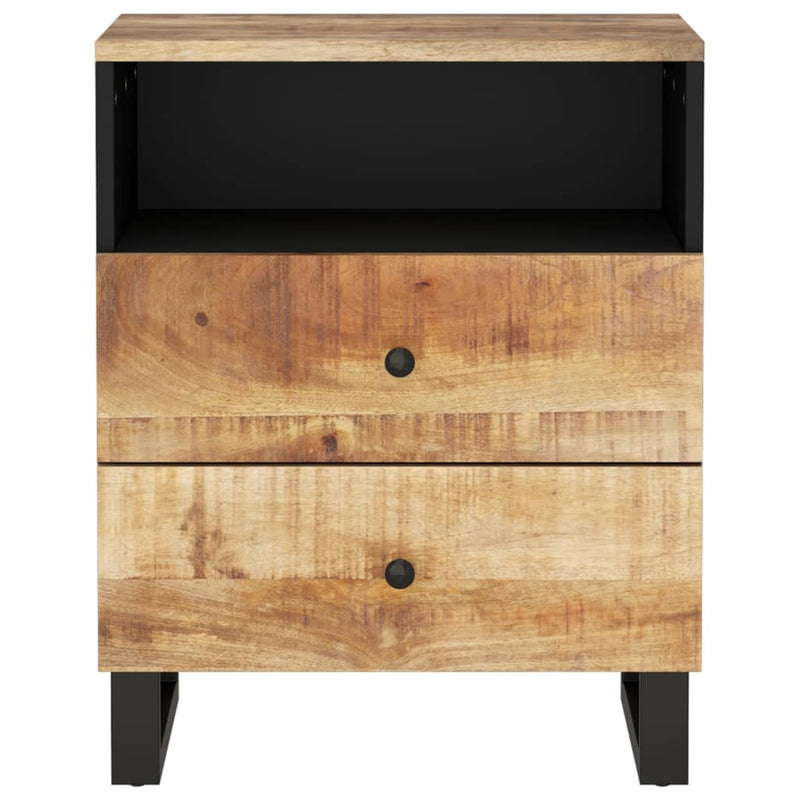 vidaXL tömör mangófa és szerelt fa éjjeliszekrény 50 x 33 x 62 cm