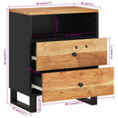 vidaXL tömör akácfa és szerelt fa éjjeliszekrény 50 x 33 x 62 cm