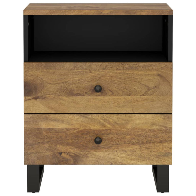 vidaXL tömör mangófa és szerelt fa éjjeliszekrény 50 x 33 x 62 cm
