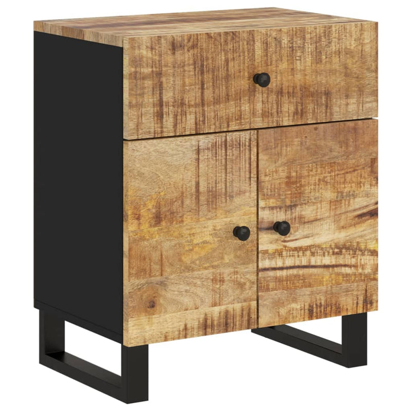 vidaXL tömör mangófa és szerelt fa éjjeliszekrény 50 x 33 x 60 cm