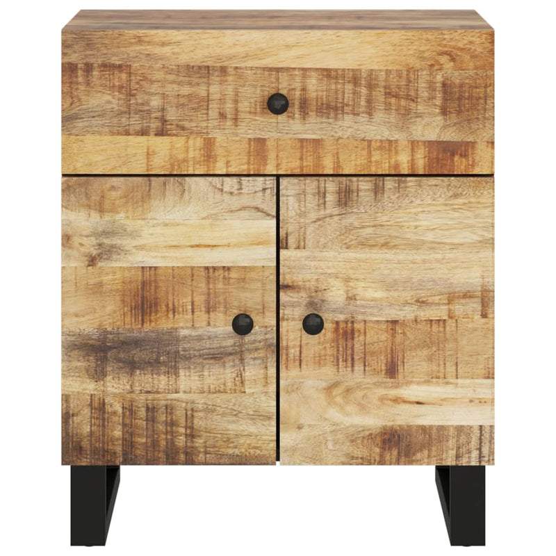 vidaXL tömör mangófa és szerelt fa éjjeliszekrény 50 x 33 x 60 cm