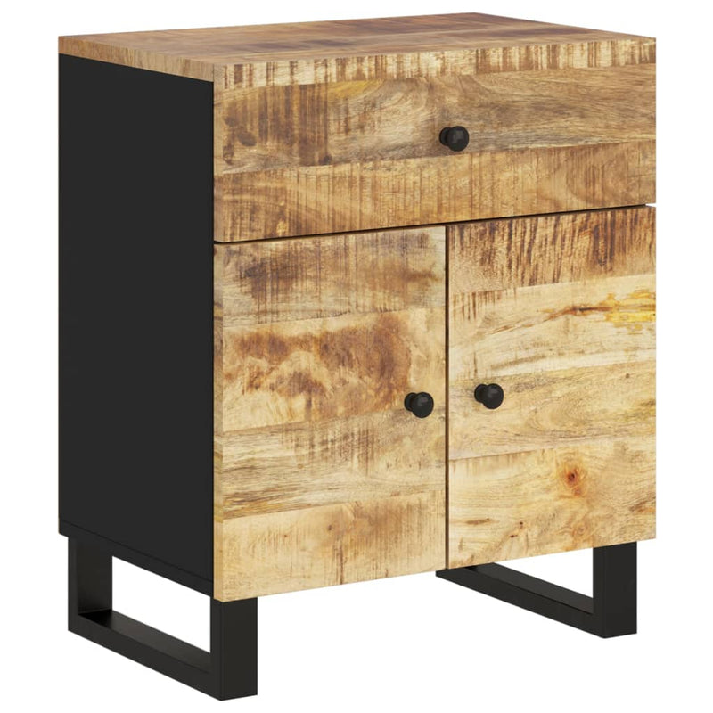 vidaXL tömör mangófa és szerelt fa éjjeliszekrény 50 x 33 x 60 cm