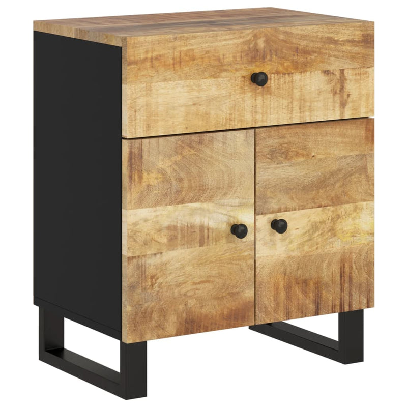 vidaXL tömör mangófa és szerelt fa éjjeliszekrény 50 x 33 x 60 cm