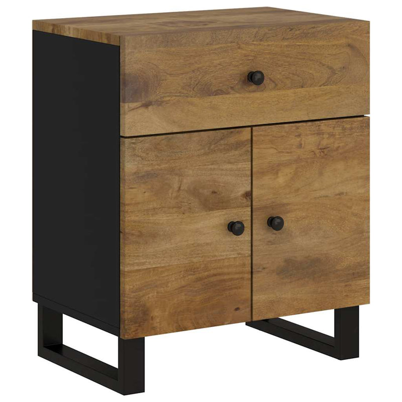 vidaXL tömör mangófa és szerelt fa éjjeliszekrény 50 x 33 x 60 cm