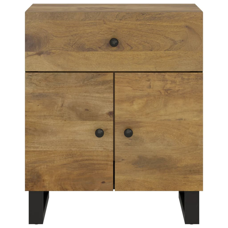 vidaXL tömör mangófa és szerelt fa éjjeliszekrény 50 x 33 x 60 cm
