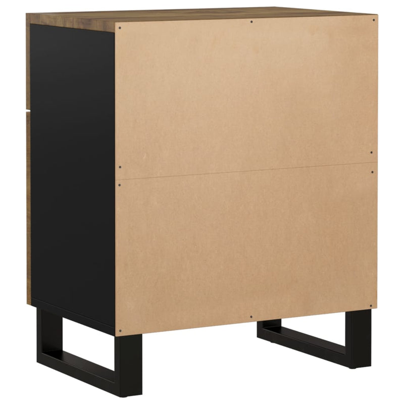 vidaXL tömör mangófa és szerelt fa éjjeliszekrény 50 x 33 x 60 cm