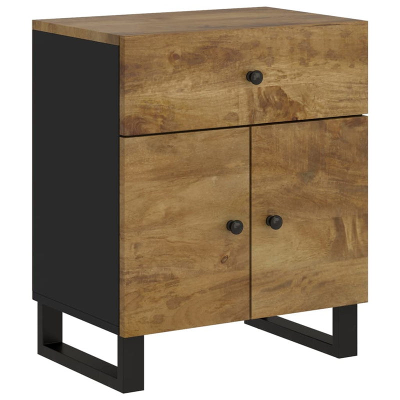vidaXL tömör mangófa és szerelt fa éjjeliszekrény 50 x 33 x 60 cm