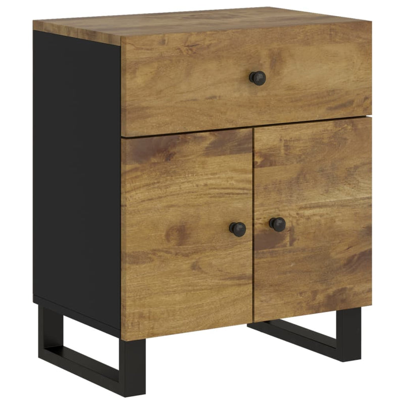 vidaXL tömör mangófa és szerelt fa éjjeliszekrény 50 x 33 x 60 cm
