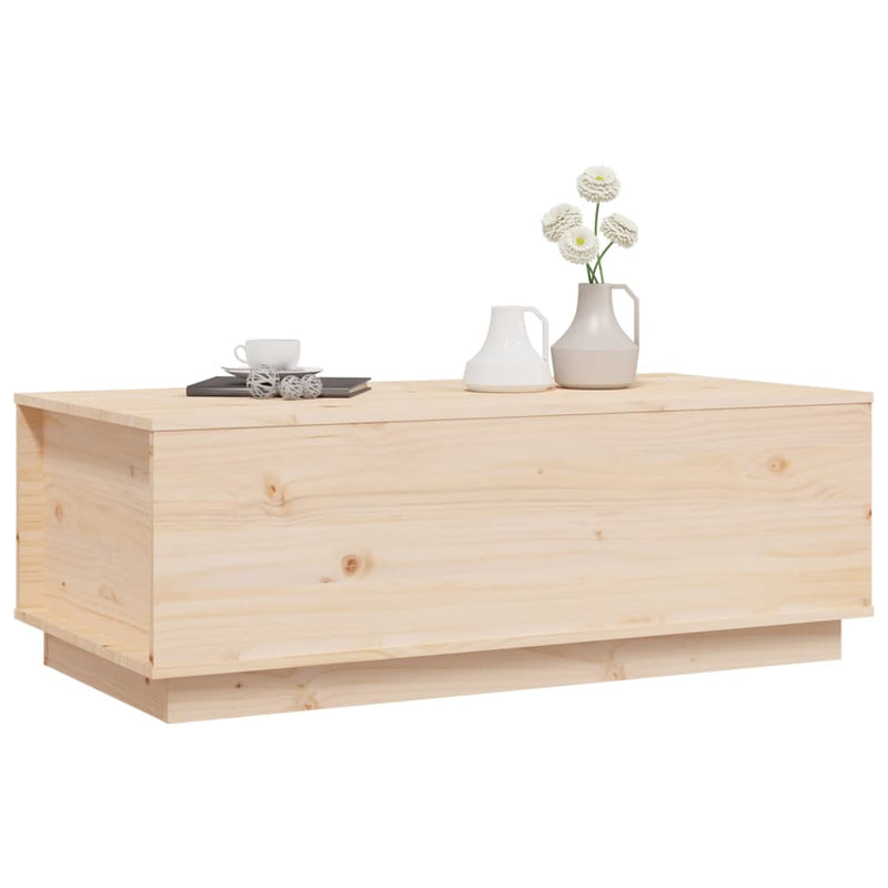 vidaXL tömör fenyőfa dohányzóasztal 100x50x35 cm