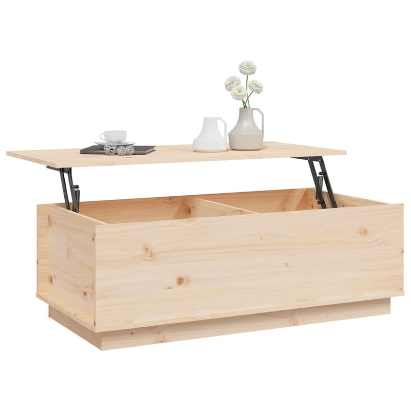 vidaXL tömör fenyőfa dohányzóasztal 100x50x35 cm
