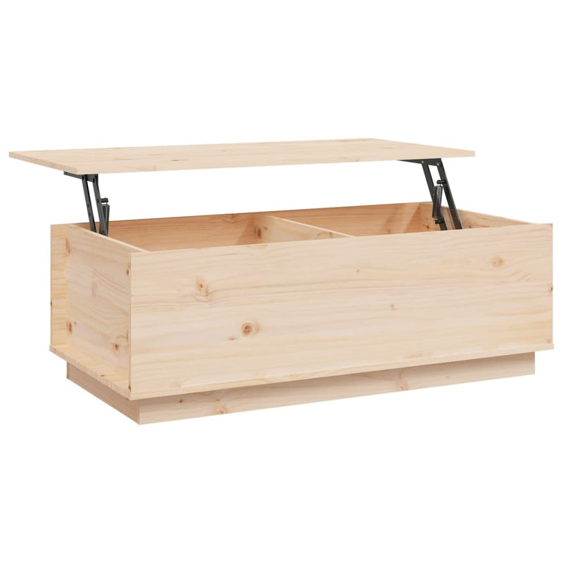 vidaXL tömör fenyőfa dohányzóasztal 100x50x35 cm
