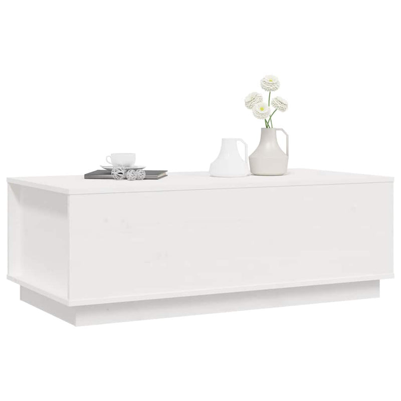 vidaXL fehér tömör fenyőfa dohányzóasztal 100x50x35 cm