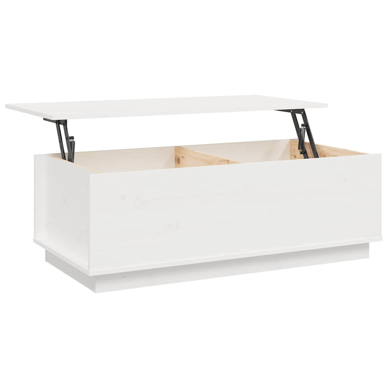 vidaXL fehér tömör fenyőfa dohányzóasztal 100x50x35 cm