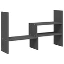 vidaXL szürke tömör fenyőfa monitorállvány (39-72) x 17 x 43 cm