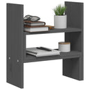 vidaXL szürke tömör fenyőfa monitorállvány (39-72) x 17 x 43 cm