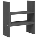 vidaXL szürke tömör fenyőfa monitorállvány (39-72) x 17 x 43 cm