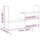 vidaXL szürke tömör fenyőfa monitorállvány (39-72) x 17 x 43 cm