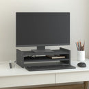vidaXL szürke tömör fenyőfa monitorállvány 50x27x15 cm