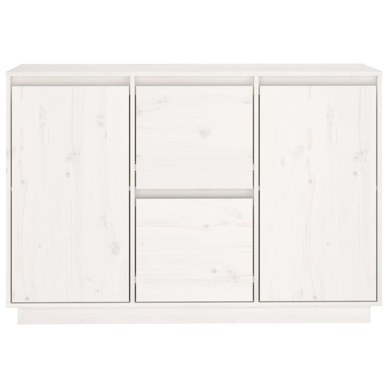 vidaXL fehér tömör fenyőfa tálalószekrény 111 x 34 x 75 cm