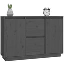 vidaXL szürke tömör fenyőfa tálalószekrény 111 x 34 x 75 cm