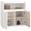 vidaXL fehér tömör fenyőfa tálalószekrény 70x34x80 cm