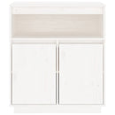 vidaXL fehér tömör fenyőfa tálalószekrény 70x34x80 cm