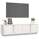 vidaXL fehér tömör fenyőfa TV-szekrény 140 x 40 x 40 cm