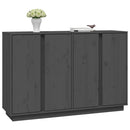 vidaXL szürke tömör fenyőfa tálalószekrény 120x35x80 cm