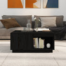 vidaXL fekete tömör fenyőfa dohányzóasztal 80x81x36,5 cm
