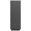 vidaXL szürke tömör fenyőfa magasszekrény 60x40x116,5 cm