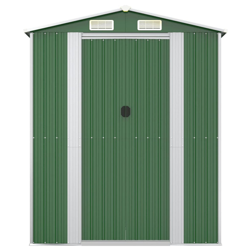 vidaXL zöld horganyzott acél kerti fészer 192 x 191 x 223 cm