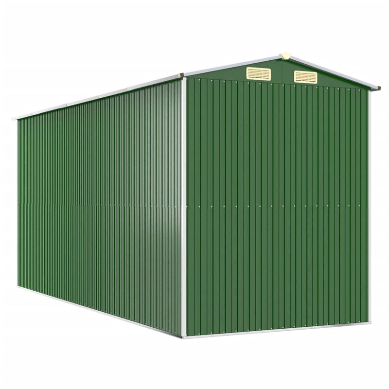 vidaXL zöld horganyzott acél kerti fészer 192x440x223 cm
