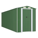 vidaXL zöld horganyzott acél kerti fészer 192x606x223 cm