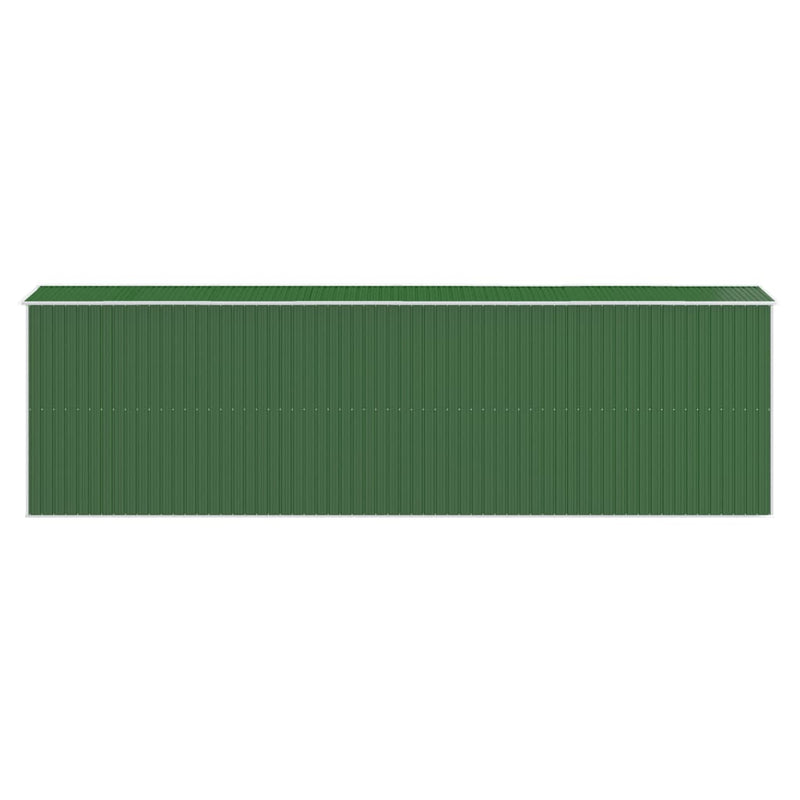 vidaXL zöld horganyzott acél kerti fészer 192x606x223 cm